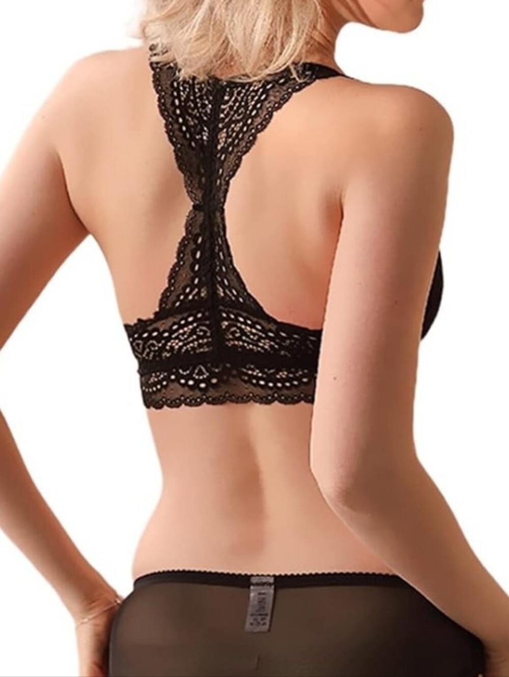 Front-close Racerback Lace Bra - Picture 2 of 9